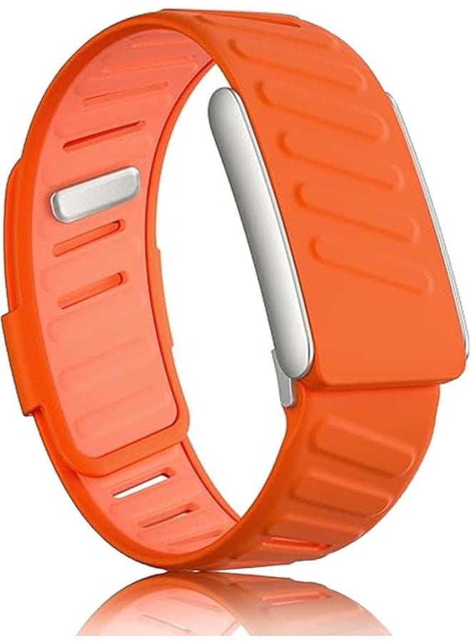 أكاليكس سوار معصم سيليكون متين ومريح متوافق مع سوار WHOOP 5.0، سوار رياضي بديل من السيليكون الناعم والمتين للرجال والنساء مع موصل إطار معدني (أسود) - Image 1